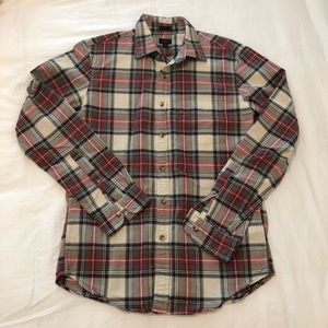 J. Crew men’s slim, plaid tartan button down, S